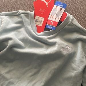 Puma Light blue Crewneck Sweatshirt/shorts set